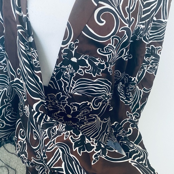 Zara Brown and White Maxi Dress - Picture 14 of 16